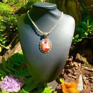Vintage Carolyn Pollack inlay pendant